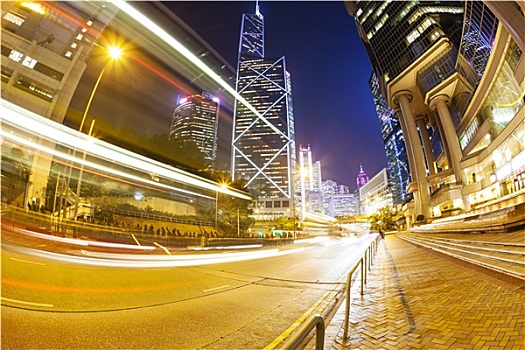 交通,金融区,香港,夜晚