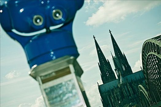 特写,取景器,科隆大教堂,科隆,北莱茵威斯特伐利亚,德国