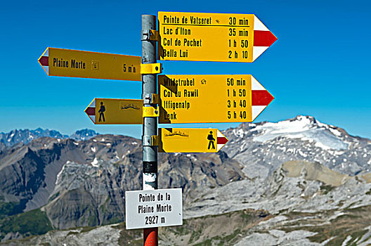 标志物,山,靠近,背影,伯尔尼阿尔卑斯山,瑞士,欧洲