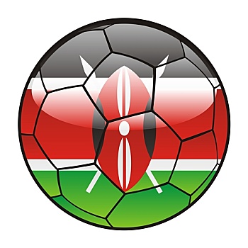 肯尼亚,旗帜,足球