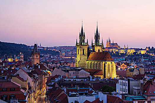 提恩教堂,老城,布拉格,捷克共和国