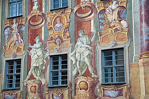 壁画,装饰,墙壁,老市政厅,德国,世界遗产