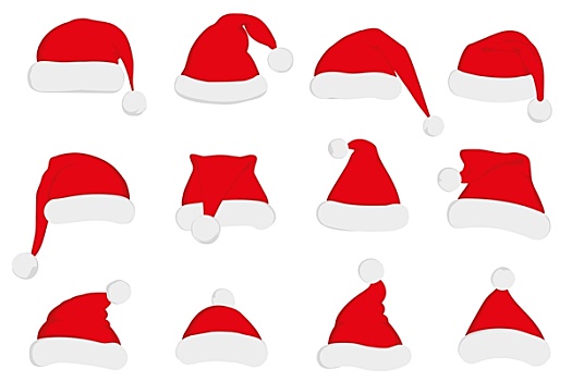 圣诞老人,红色,帽子,白色背景