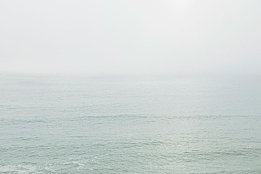 风景,海洋,平静,白天,重,雾,空中
