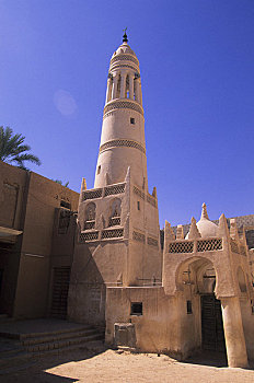 也门,旱谷,哈德拉毛,清真寺