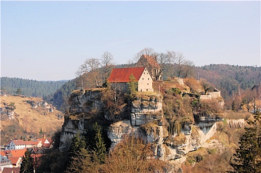 城堡,弗兰哥尼阶,瑞士,德国