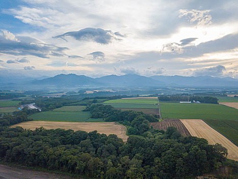 航拍,北海道,日本