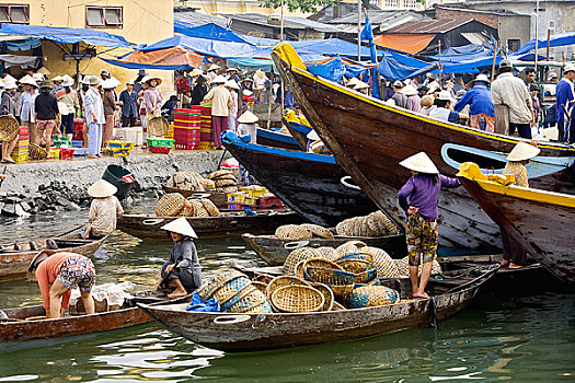 渔船,市场,惠安,越南