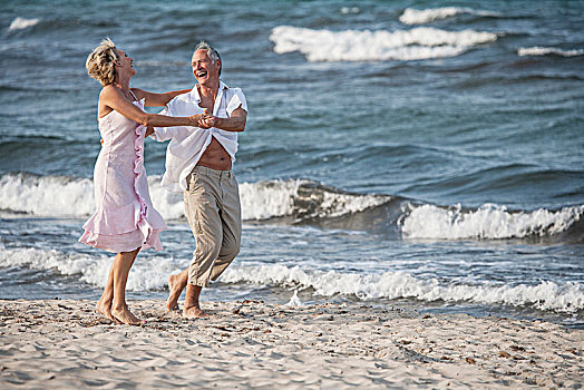 情侣,跳舞,海滩,帕尔马,西班牙