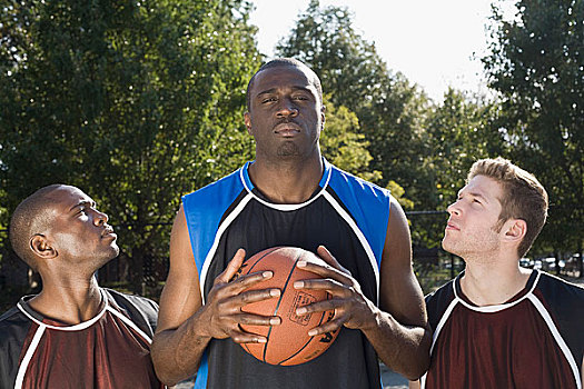 三个,篮球手,排列