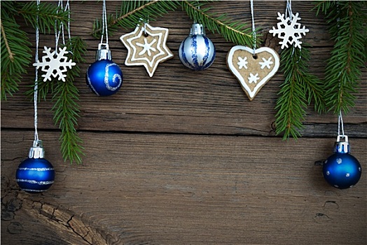 圣诞装饰,悬挂,木头,留白