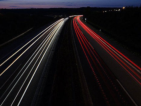 汽车,车,夜晚,高速公路