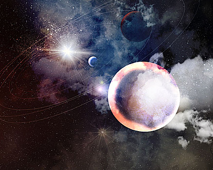 圖像,星球,太空,深色背景