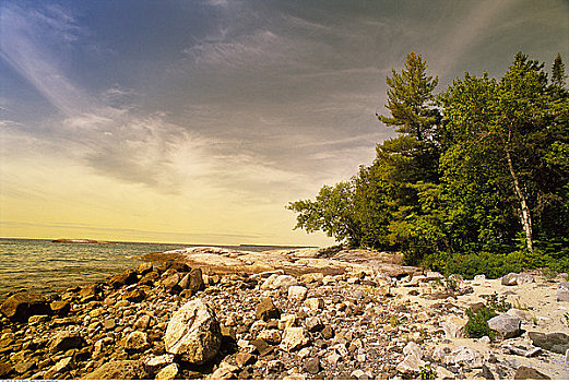 小湾,苏必利尔湖省立公园,安大略省,加拿大