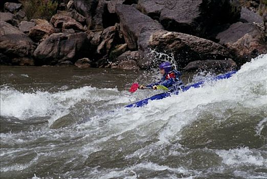皮划艇手,花冈岩,迅速,科罗拉多河,美国,亚利桑那,大峡谷