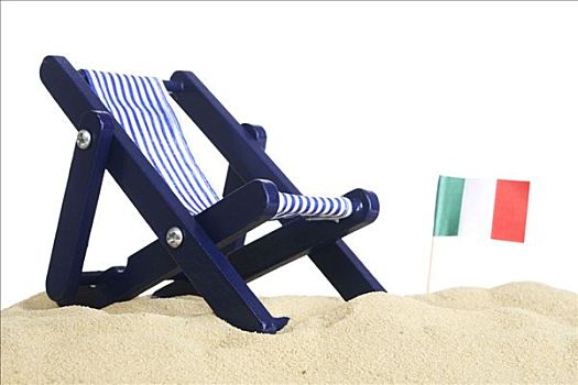 折叠躺椅,旗帜,意大利
