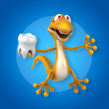 有趣,卡通,蜥蜴,牙齿