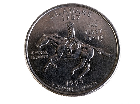 美国,25分硬币,硬币,特拉华州