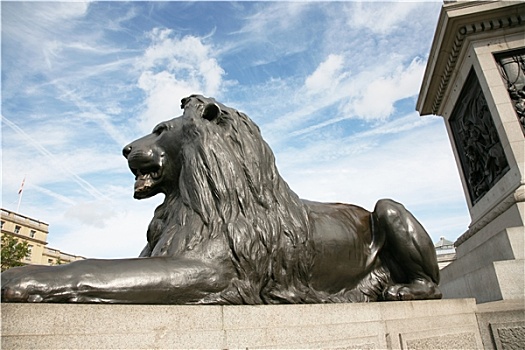 特拉法加广场狮子图片