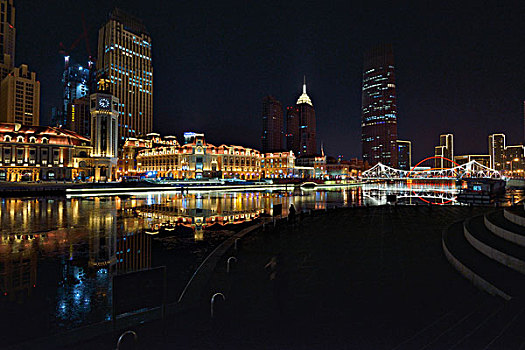 天津海河夜景