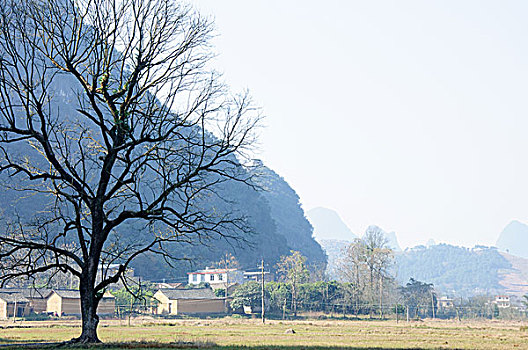 桂林喀斯特山景风光