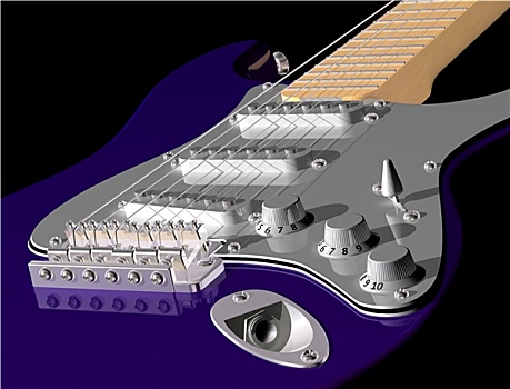 紫色,吉他