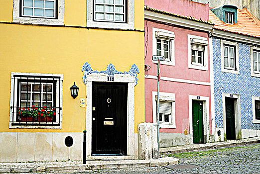 传统,房子,地区,里斯本,葡萄牙