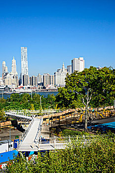 布鲁克林大桥,公园,布鲁克林,曼哈顿,纽约,美国