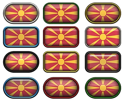 扣,旗帜,马其顿