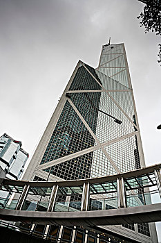 在香港中心的现代化办公大楼