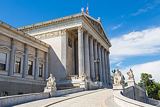 国会大厦,雕塑,维也纳,奥地利