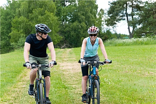 运动,幸福伴侣,骑,自行车