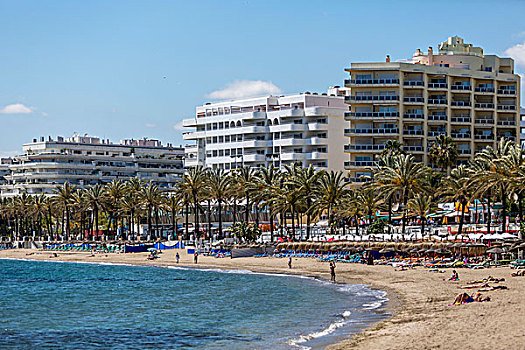 酒店,海滩,马贝拉,安达卢西亚,西班牙