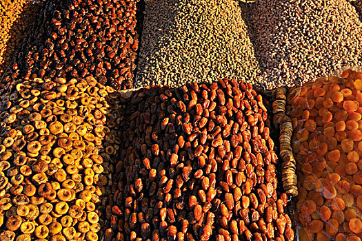 干燥,水果,市场,玛拉喀什,摩洛哥