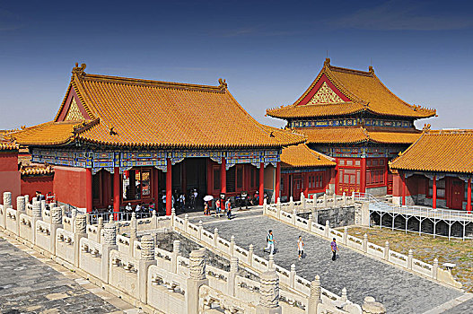 故宫,宫殿,复杂,中心,北京,中国,皇宫,明代,结束,清朝,房子