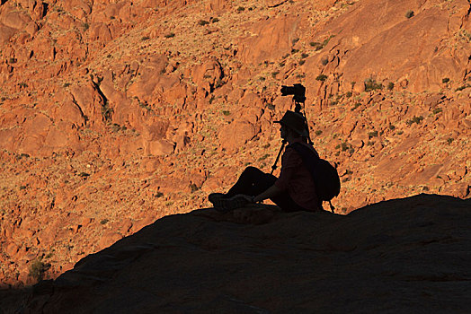 摄影师,山,区域,纳米比亚,非洲