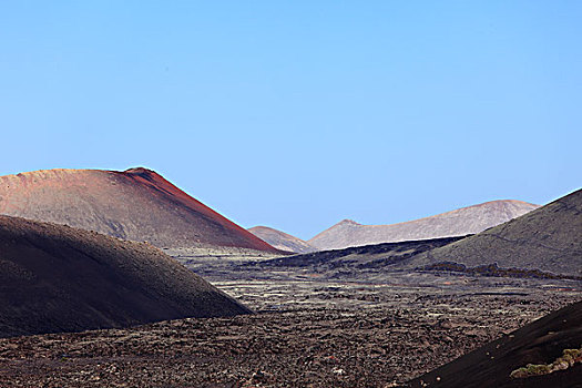 火山,火山岩,地点,左边,火山口,兰索罗特岛,加纳利群岛,西班牙,欧洲