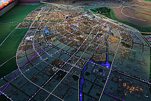 库尔勒城市规划数字沙盘