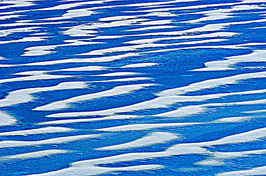 冰,图案,湖,瓦特顿湖国家公园,艾伯塔省,加拿大