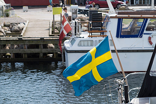 瑞典,旗帜,船