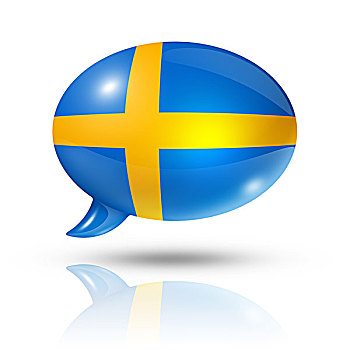 瑞典,旗帜,对话气泡框