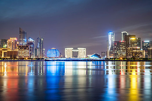 杭州钱江新城夜景