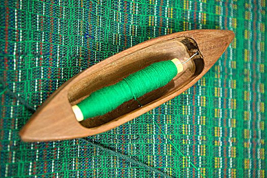 厄瓜多尔,乡村,靠近,纺锤,编织,织布机