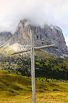 木质,十字架,白云岩,意大利