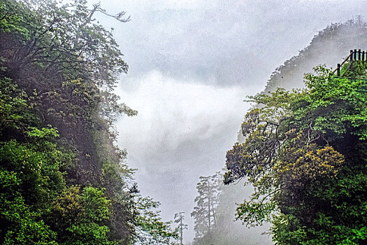 峨眉山胜景-高山峡谷