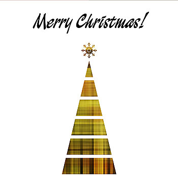 艺术,圣诞树,绿色,黄金,褐色,彩色,抽象,几何图形,隔绝,白色背景,背景