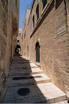 狭窄,人行道,耶路撒冷,以色列