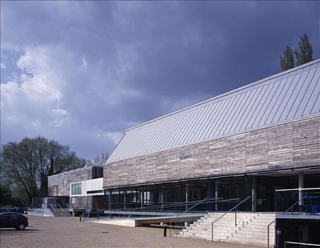 河,划船,博物馆,建筑师,四月,1999年,正门入口,倾斜