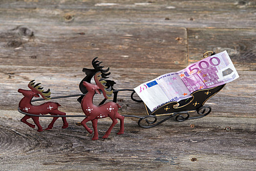 圣诞节,钱,驯鹿,马车