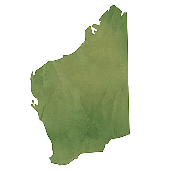 西澳大利亚州,地图,绿色,纸